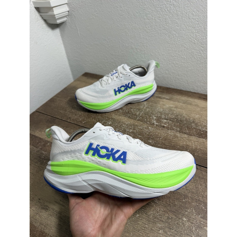 Hoka Men's Skyflow Running Sneaker Shoes, Sz 9 D Cosmic Grey/ Neon Green NEW
